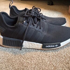 Adidas Men's Black and White Athletic Shoes